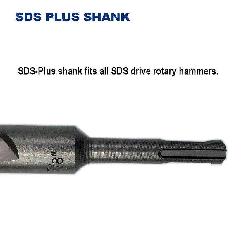Drill Hulk مثقاب دوار مزود برأس كربيد بحجم 7/8 بوصة × 12 بوصة لنحت الخرسانة والطوب والحجر، عبوة من 2 - Image 5